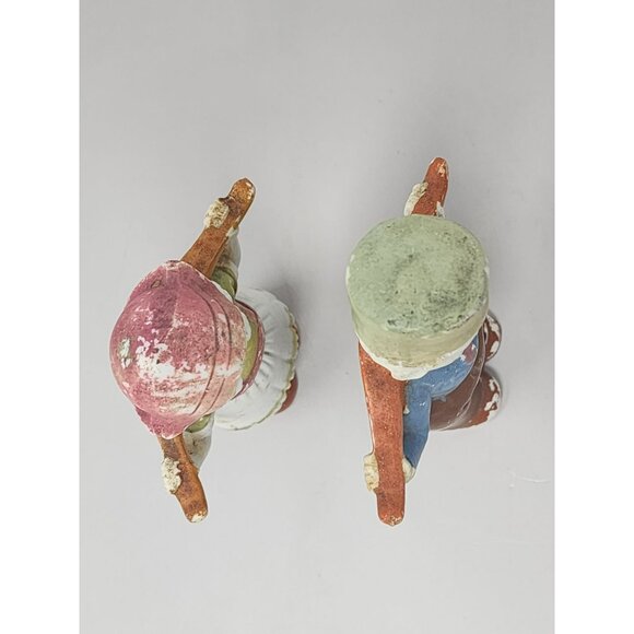 Lot of 2 Vintage‎ 1930s Japan Bisque Milk Maid Girl and Boy Figurines - Picture 5 of 10